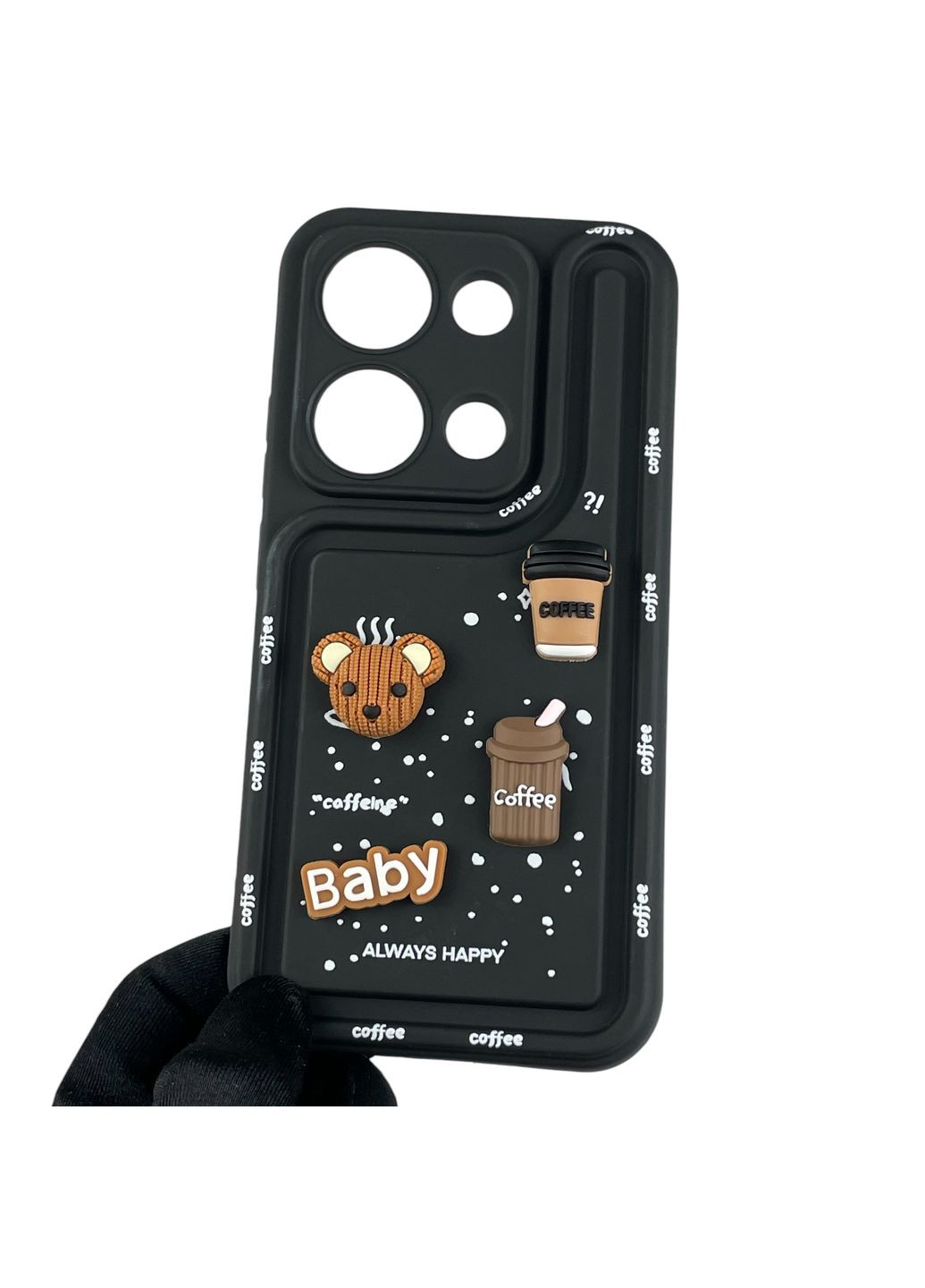 Чохол для POCO M6 Pro 4G з 3д малюнком дитячий жіночий об'ємний на сяомі поко м6 про 4г чорний Xiaomi (366230625)