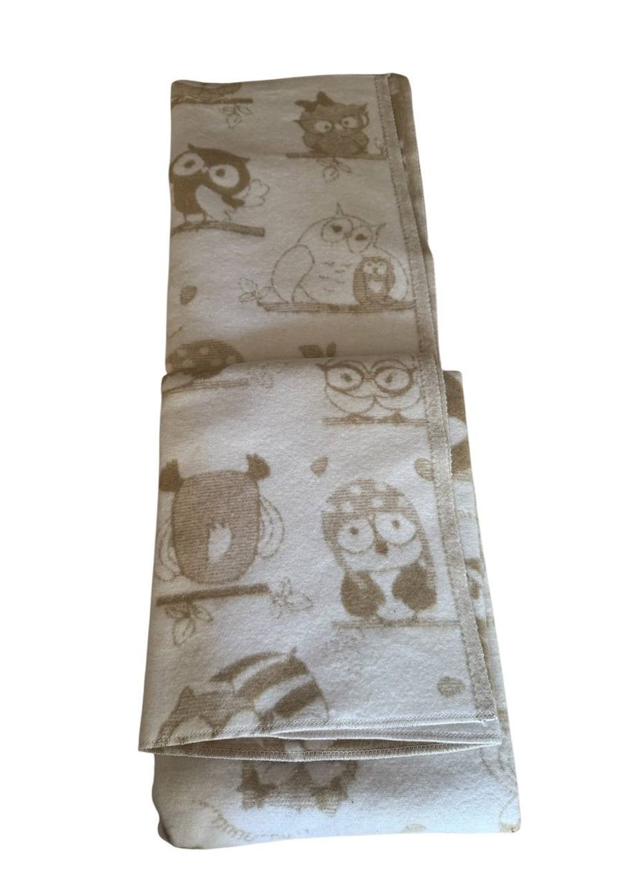Ковдра дитяча бавовняна 100×140 бежеве сова Ярослав (351869463)