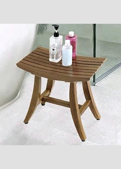 Стілець для ванної з дерева Фаратос кориця (ТВН-001333) No Brand (329744852)