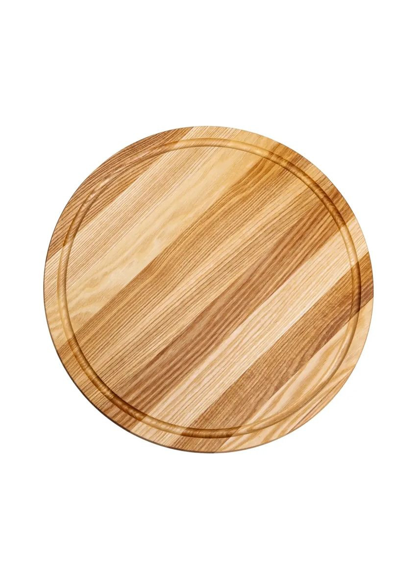 Деревянная разделочная доска ясень круглая для подачи нарезки. ProDobro (364191676)