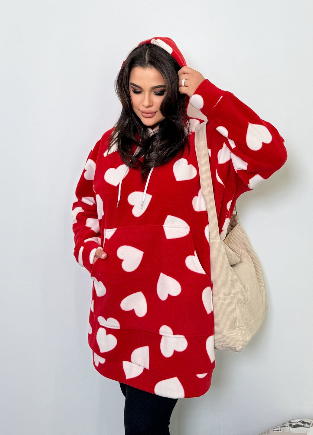 Флісове худі Сердечка No Brand (311667486)