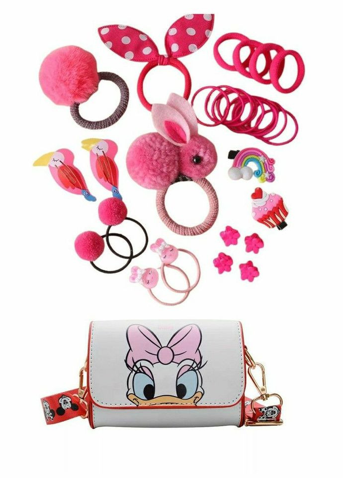 Набор детских шпилек резинок украшений подарок для девочки с сумочкой 21 PRC (334002198)