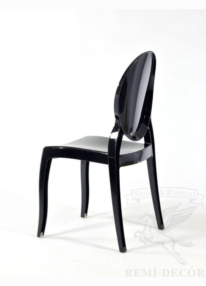Стул Victoria Ghost Elizabets chairs черный полимерный для дома кафе REMY-DECOR (293152713)
