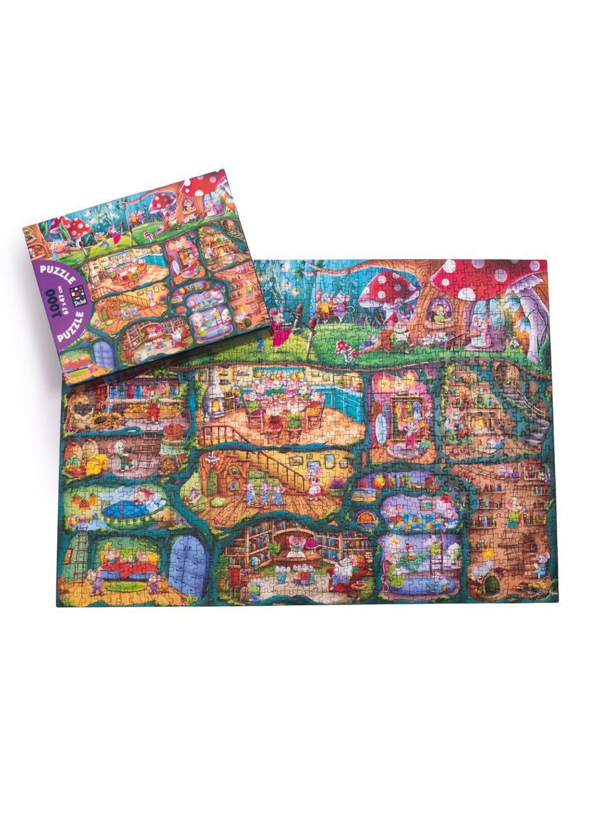 Пазли De.tail. Будиночок мишенят. 1000 деталей DT1000-15 - творча гра для сім'ї Vladi toys (366861734)