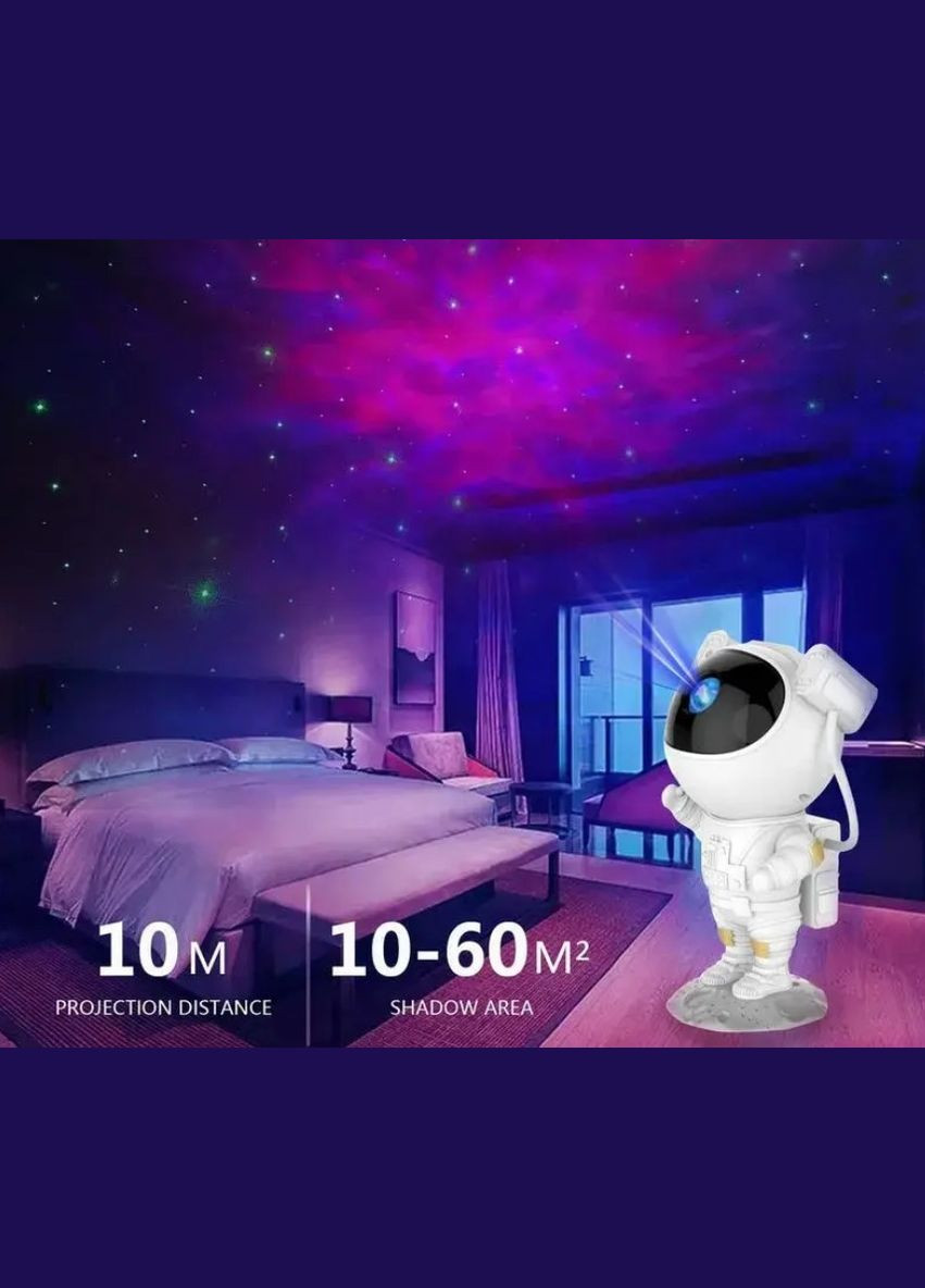 Проектор зоряного неба на пульті Космонавт стоячий Astro Star Min Нічник для дитячої кімнати No Brand (302975005)