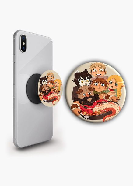 Держатель для телефона PopSockets Аниме Подземелье вкусности #03 Черный No Brand (304503727)