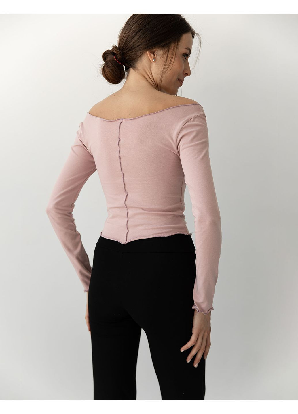 Женский лонгслив с наружными швами (0012200KAPL) Casual Trend №122 - (361029240)