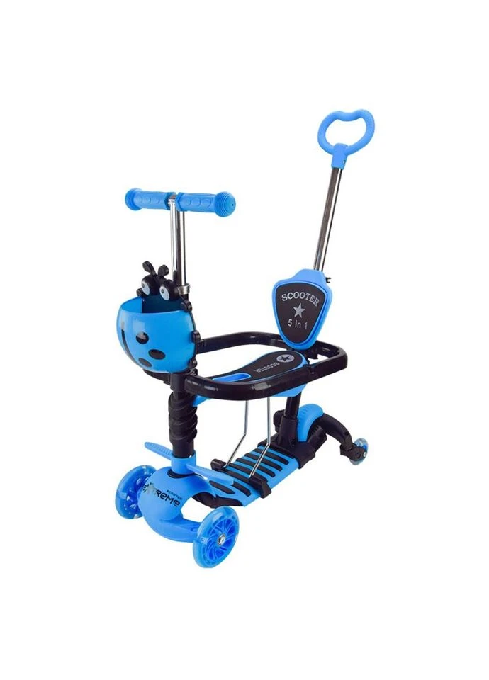 Самокат детский 3-х колесный Scooter Children's SC2501(Blue) 3в1 светящиеся колеса No Brand (330019838)