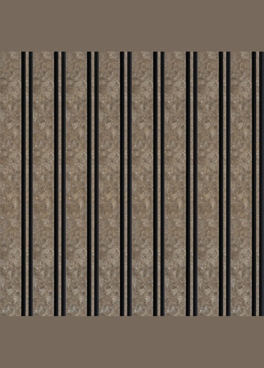 Рейка декоративна PS 2900х120х12мм Сіро-коричневий із золотими вкрапленнями SW-00002138 Sticker Wall (315791423)