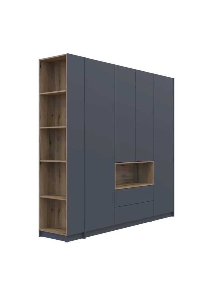 Этажерка в шкаф Дейл Графит/Дуб Эвок 52х28х220 (DRS-011732) Doros (361998824)