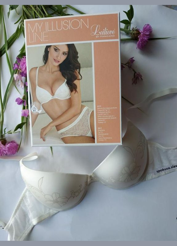 Молочний бюстгальтер із гладкою чашкою та пу-ап 9117 Leilieve поліамід