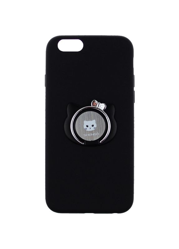 Чехолнакладка Soft-touch holder TPU Case iPhone 6/6S Black Shengo (301473335)