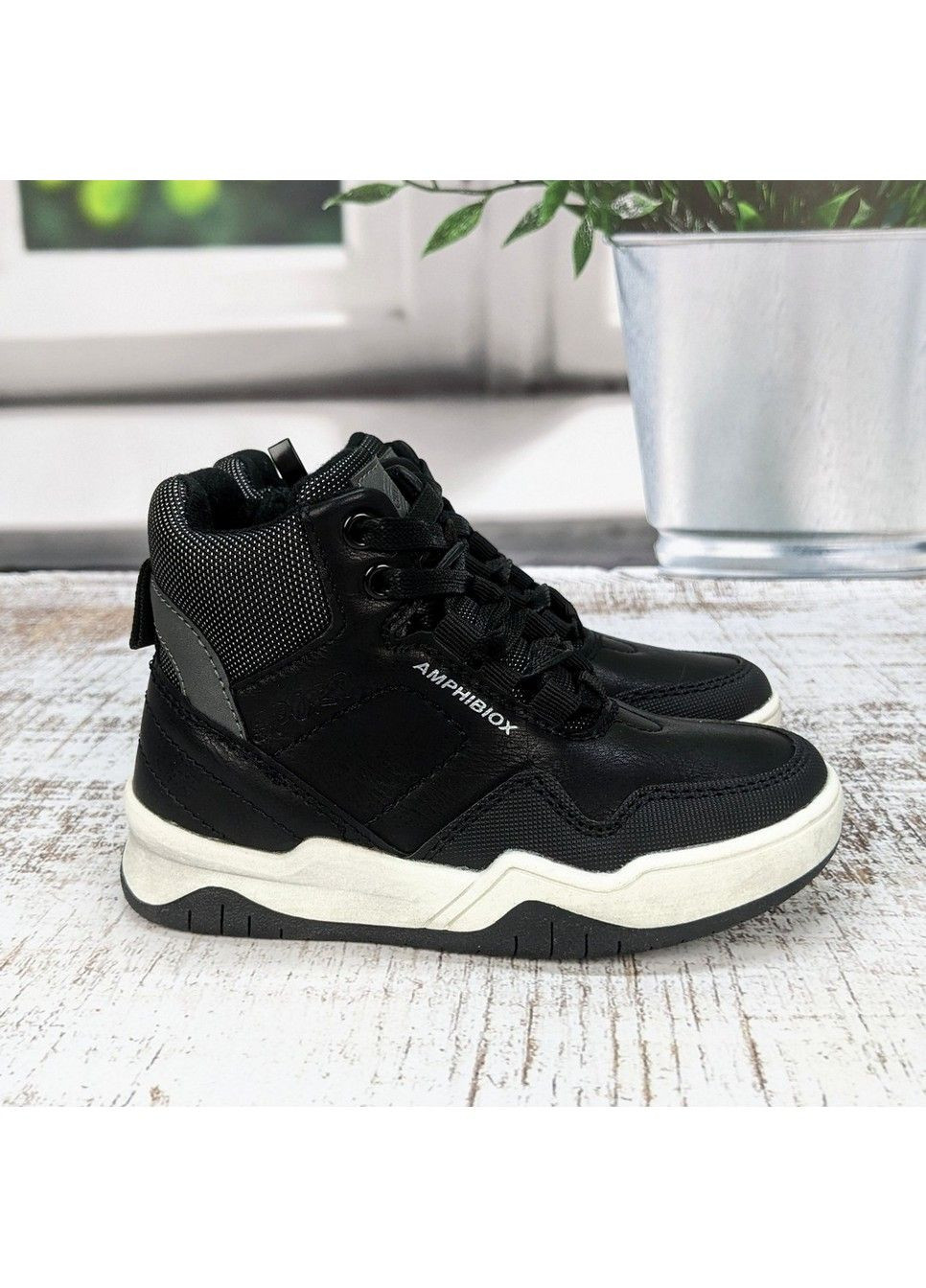 Черные повседневные осенние ботинки демисезонные для мальчика С.Луч