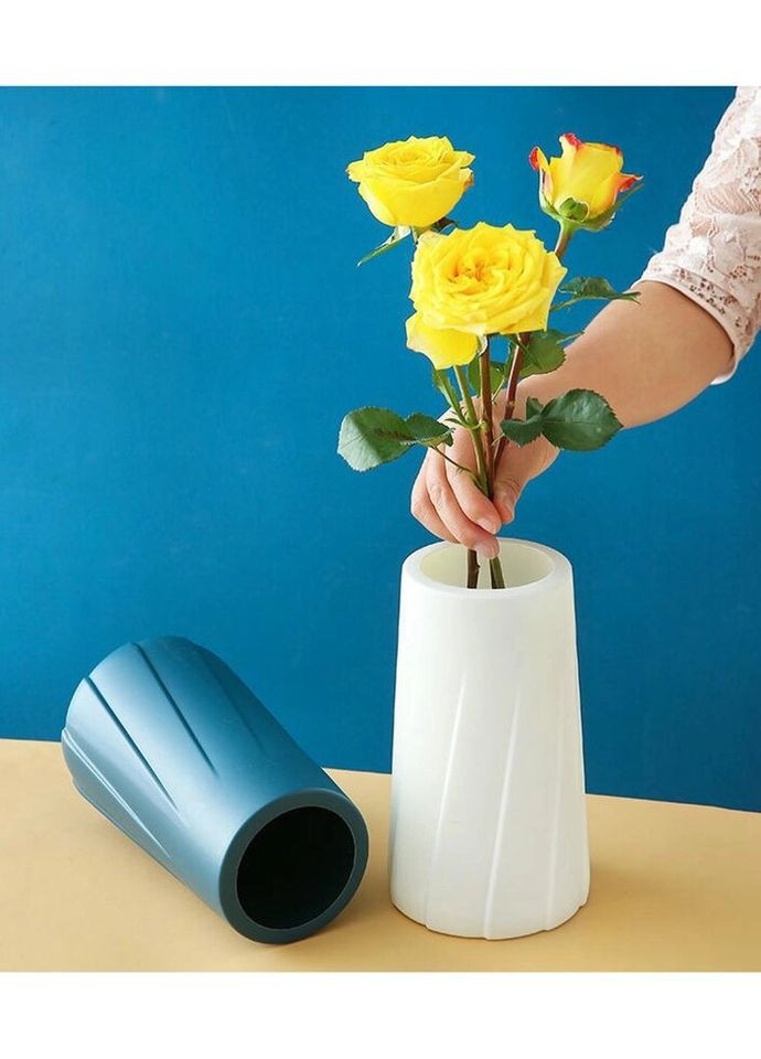 Ваза для квітів 14279 16х20 см синя No Brand (320099562)