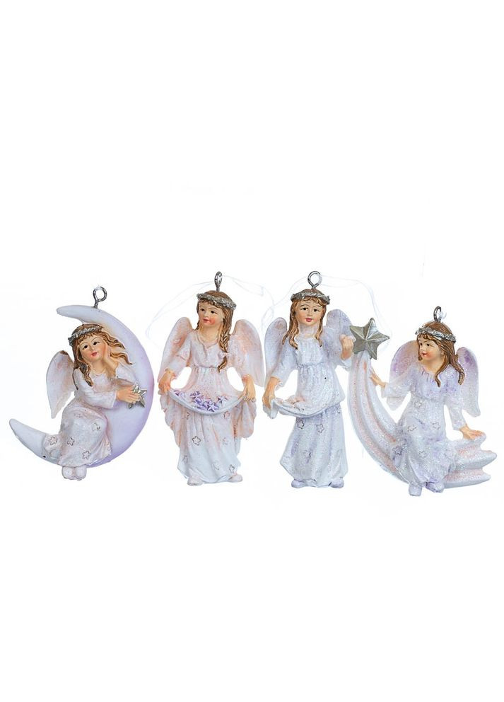 Набор подвесок на елку Ангелочки 12 шт 6 см 12007063 Lefard (299387680)