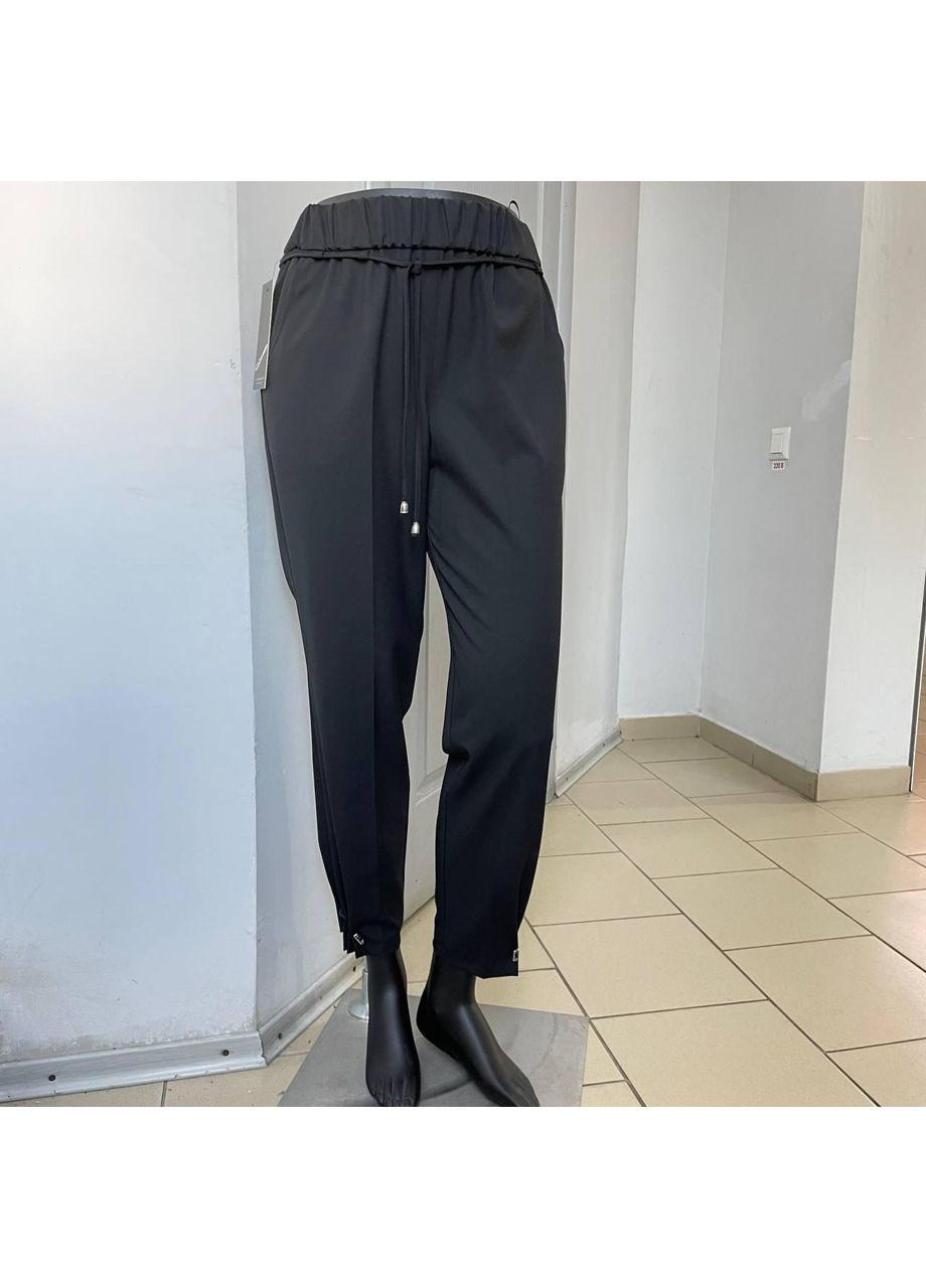 Брюки жіночі штани кежуал на резинці 56 чорні No Brand (354331875)