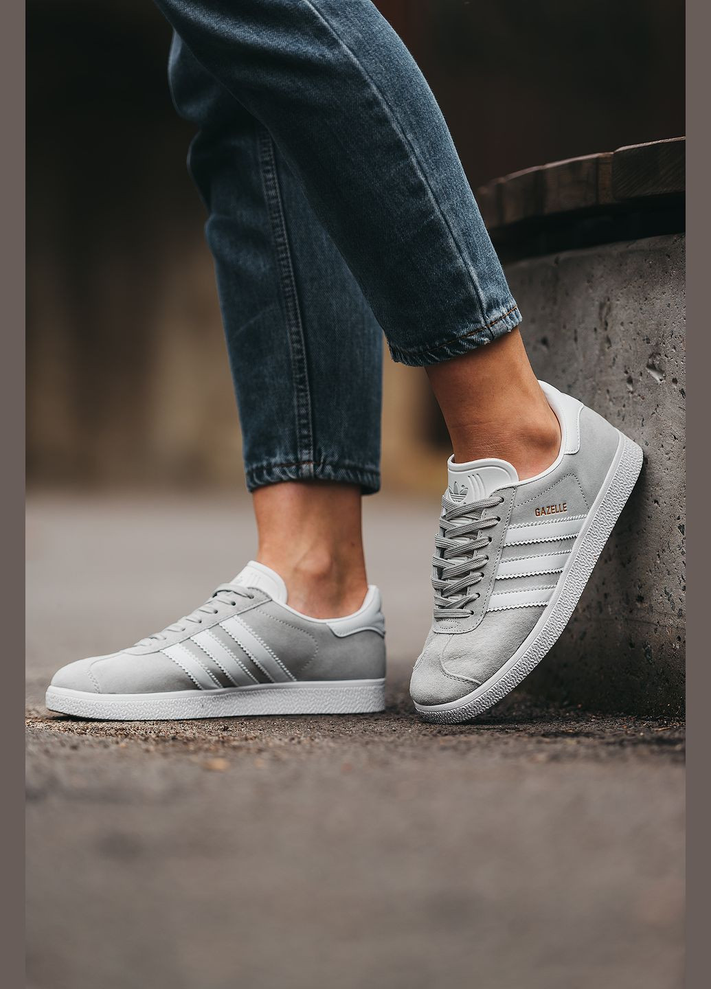 Кросівки жіночі і чоловічі Adidas Gazelle grey | Адідас Газель сірі No Brand сірі демісезони (315761813)
