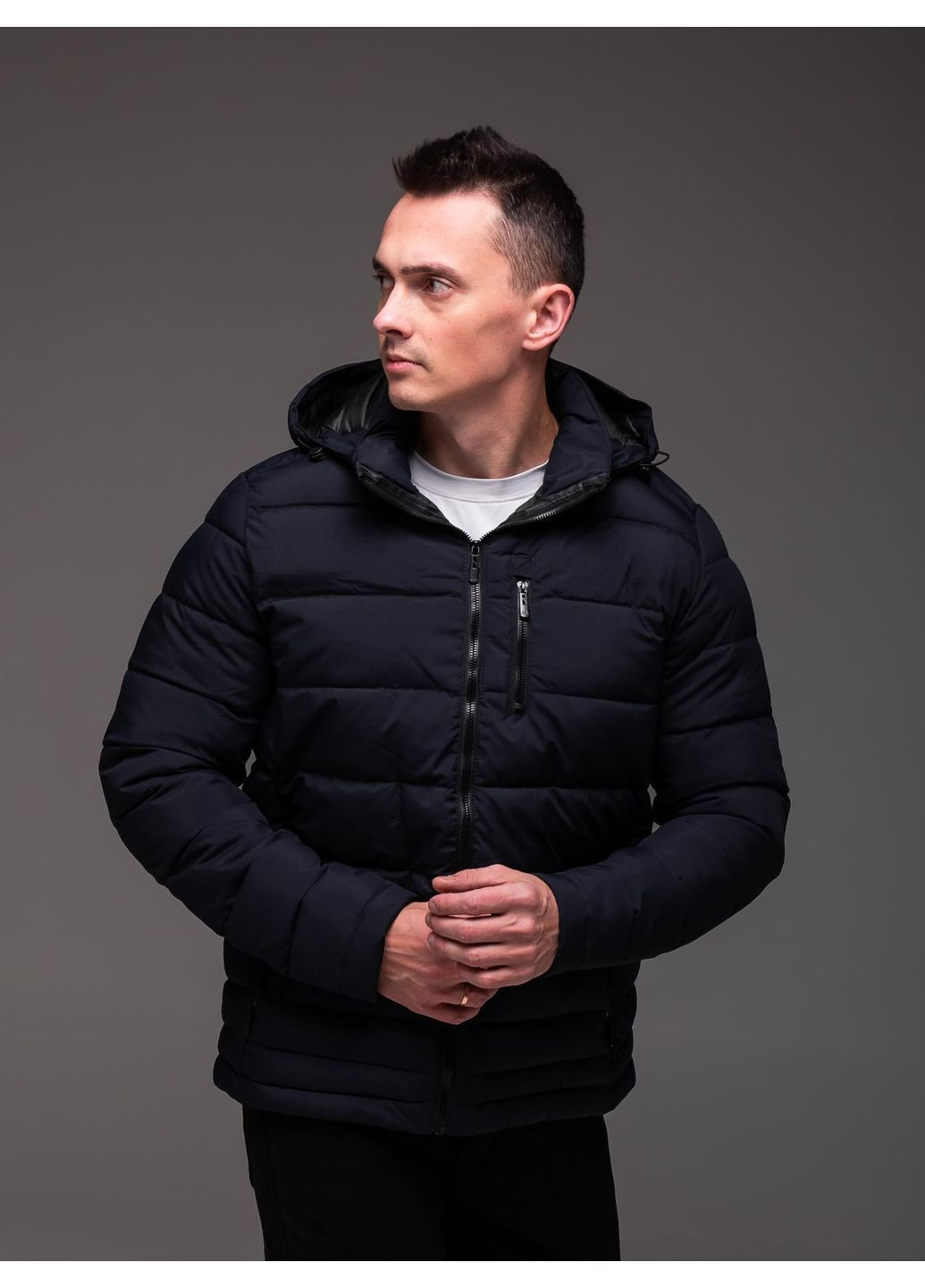 Синяя демисезонная куртка мужская утепленная No Brand