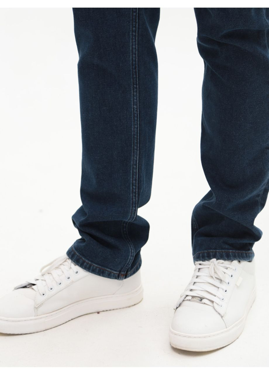 Джинси чоловічі темно-сині слім зі стрейчем без потертостей ARCHILES Slim (357262975)