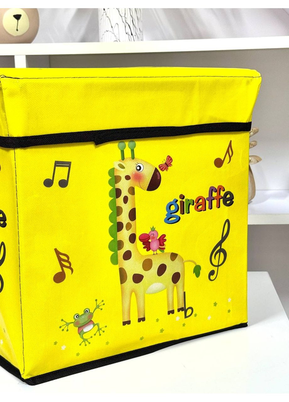 Кошик - пуф для зберігання іграшок R89687 жовтий кошик Жирафка Fun Game (355794548)