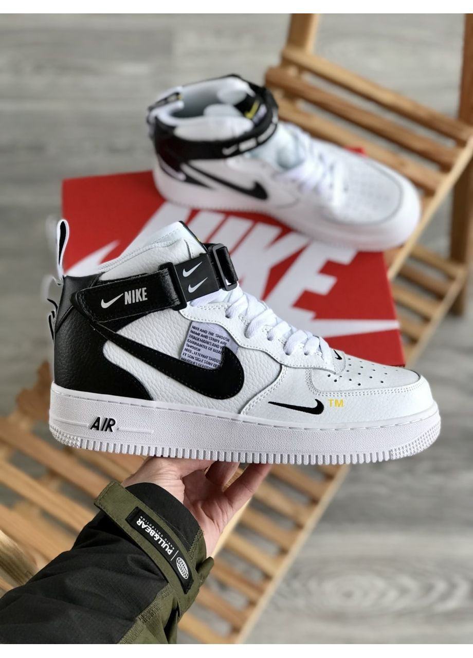 Білі Осінні кросівки чоловічі nike air force 107lv8 ultra high white найк аір форс 1 преміум No Brand
