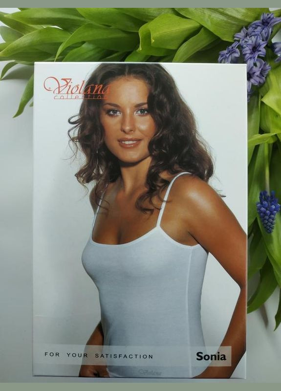 Классическая хлопчатобумажная черная женская майка sonia-виолана размер Л.48 Violana — 369160913