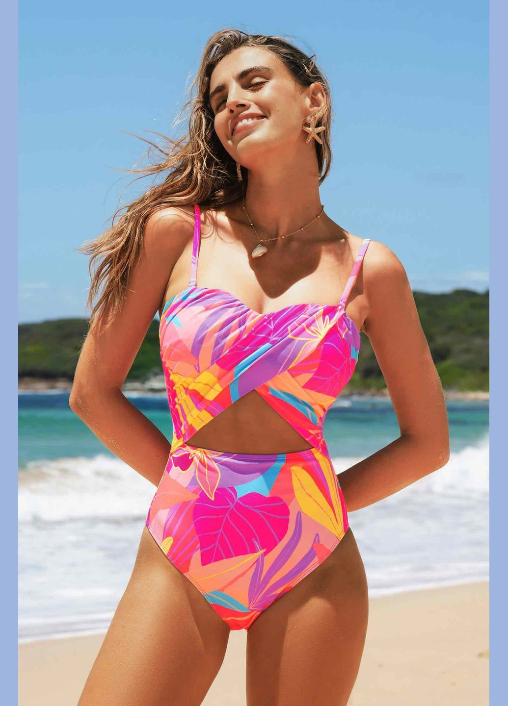 Комбинированный летний купальник CUPSHE