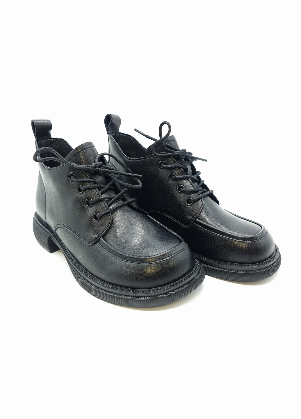 Осенние женские ботинки черные кожаные ya-18-6 23 см (р) Yalasou