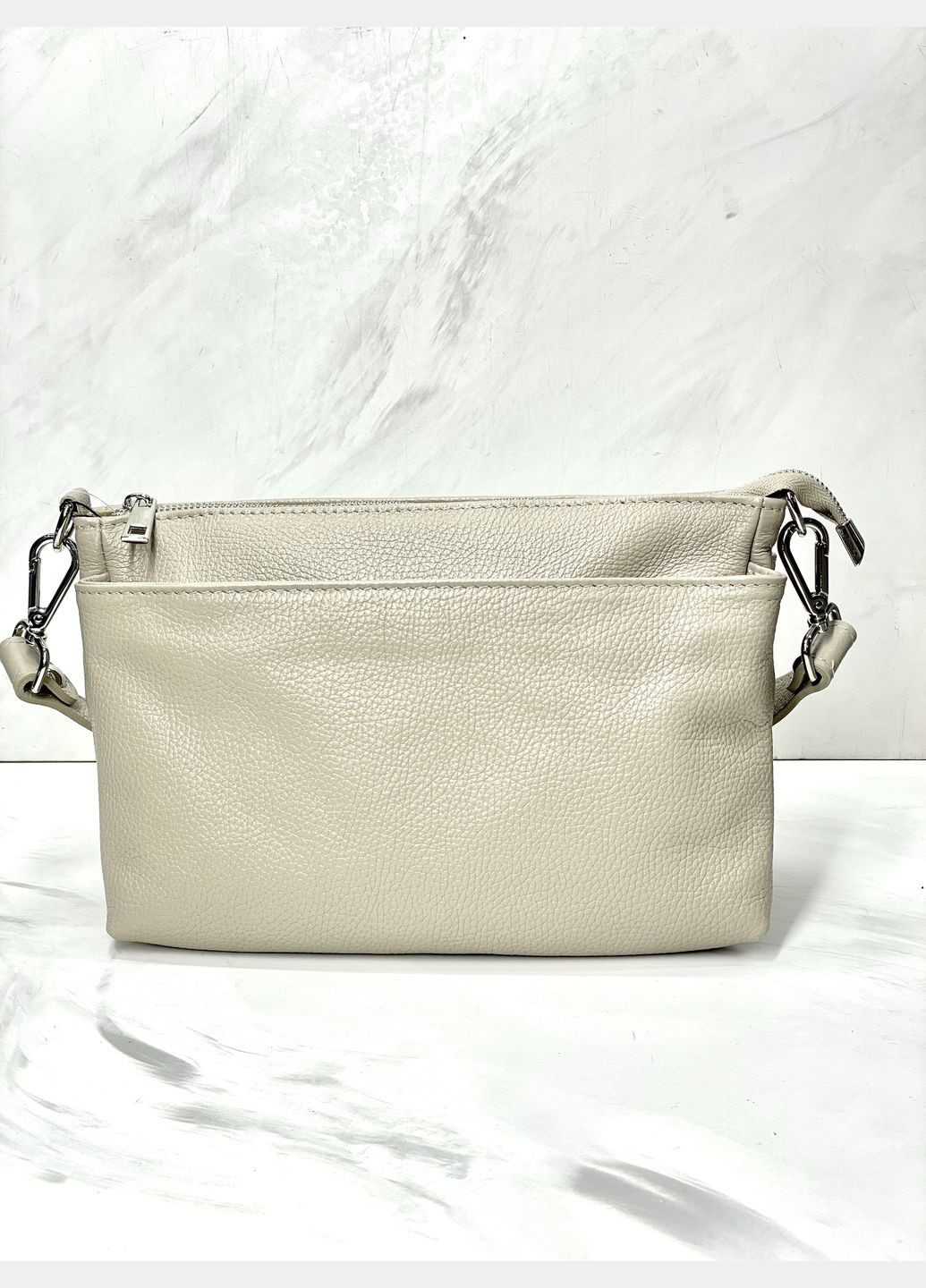 Сумка шкіряна жіноча Італія – 3 відділення, короткий і довгий ремінець, кросбоді Virginia Conti Кросбоді (341251977)