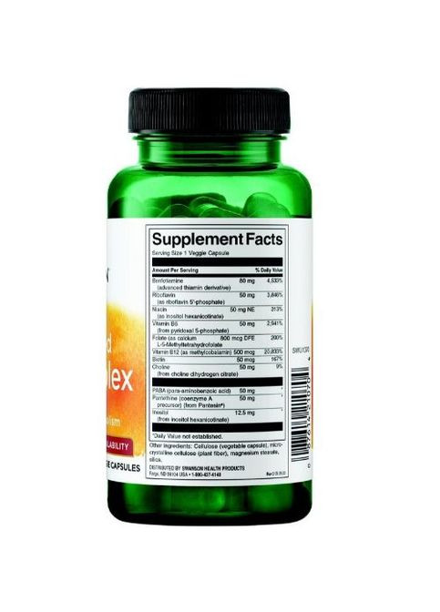 Activated B-Complex High Bioavailability 60 Veg Caps Swanson (340916586)