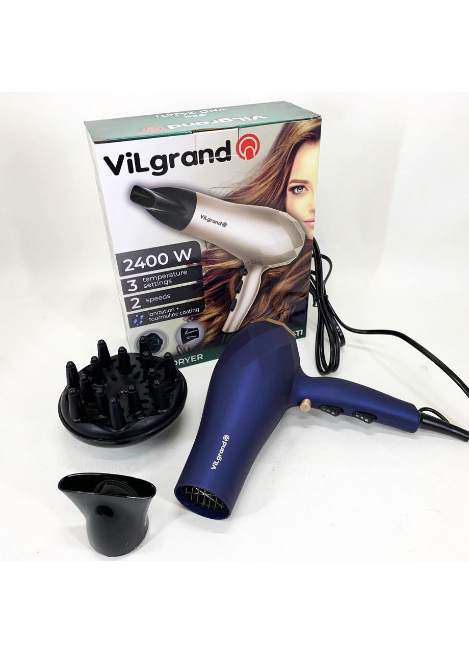 Фен VILGRAND VHD 2424TI. Цвет: голубой No Brand (350937010)