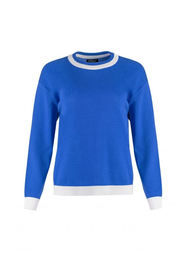 Синий демисезонный базовый джемпер прямого кроя (2763) Triko Bakh