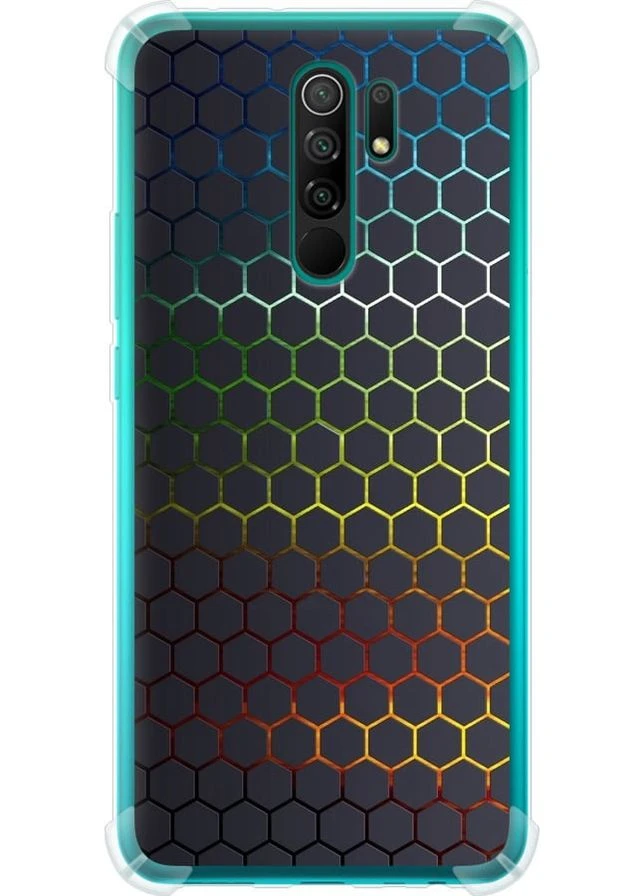 Силикон с усиленными углами чехол 'Переливающиеся соты' для Endorphone Xiaomi Redmi 9 (330612181)