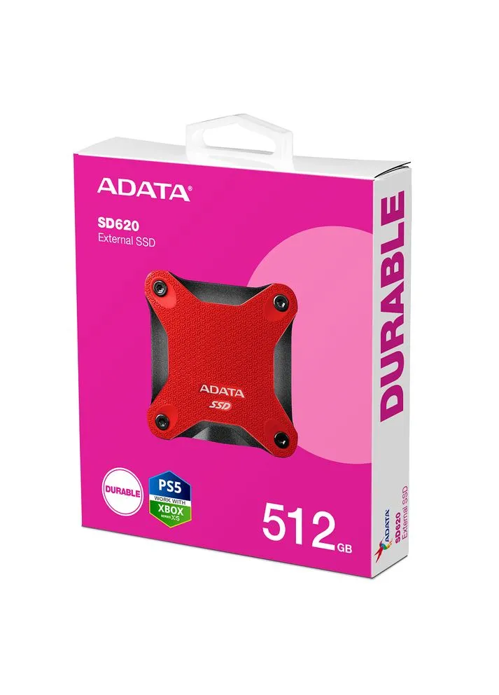 Портативний SSD SD620 512GB USB 3.2 520/460Mb/s Червоний ADATA (388781378)