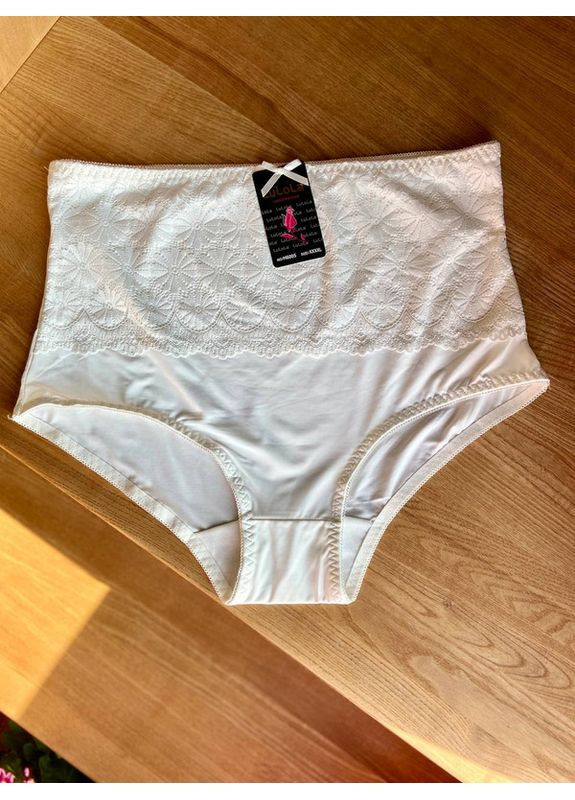 Жіночі труси з гіпюром великих розмірів — підвищена посадка, гладкі, еластичні, комфортні No Brand Сліп (360804709)