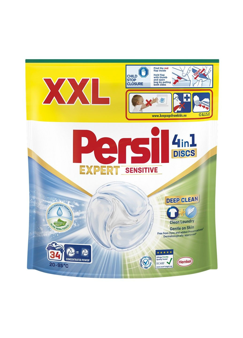 Диски для прання 4in1 Discs Expert Sensitive Deep Clean 34 шт Persil (293343736)
