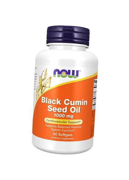 Органическое масло черного тмина, Black Cumin Seed Oil 1000, 60гелкапс (71128183) Now Foods (322723225)