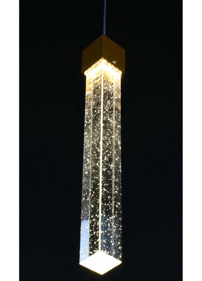 Люстра світлодіодна підвісна LED світильник для квартири на стелю ледве 27833 Латунь 40-180х10х10 см. Sunnysky (335975668)