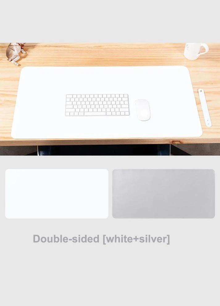 Игровая поверхность Desk Mat Ultra Slim 900x400x1.8 мм White/Silver No Brand (342098960)