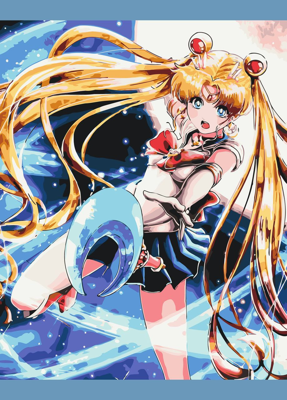 Картина по номерам Сейлор Мун. Аниме 40*50 см Оригами LW 2007 pbn-a Origami (322141989)