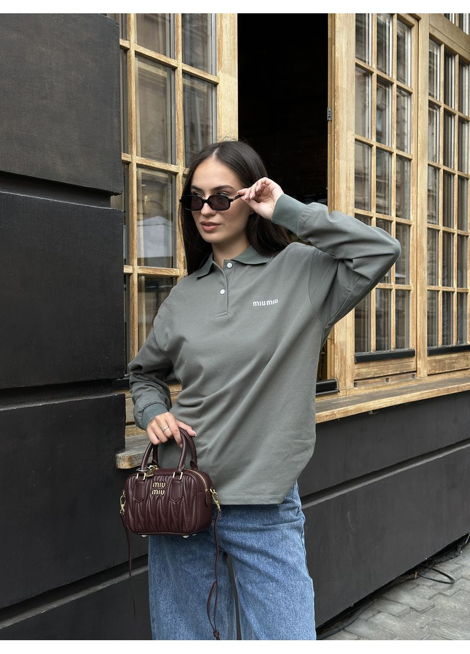 Лонгслів-Поло Cotton Piqué Polo Shirt Green No Brand - (362044614)