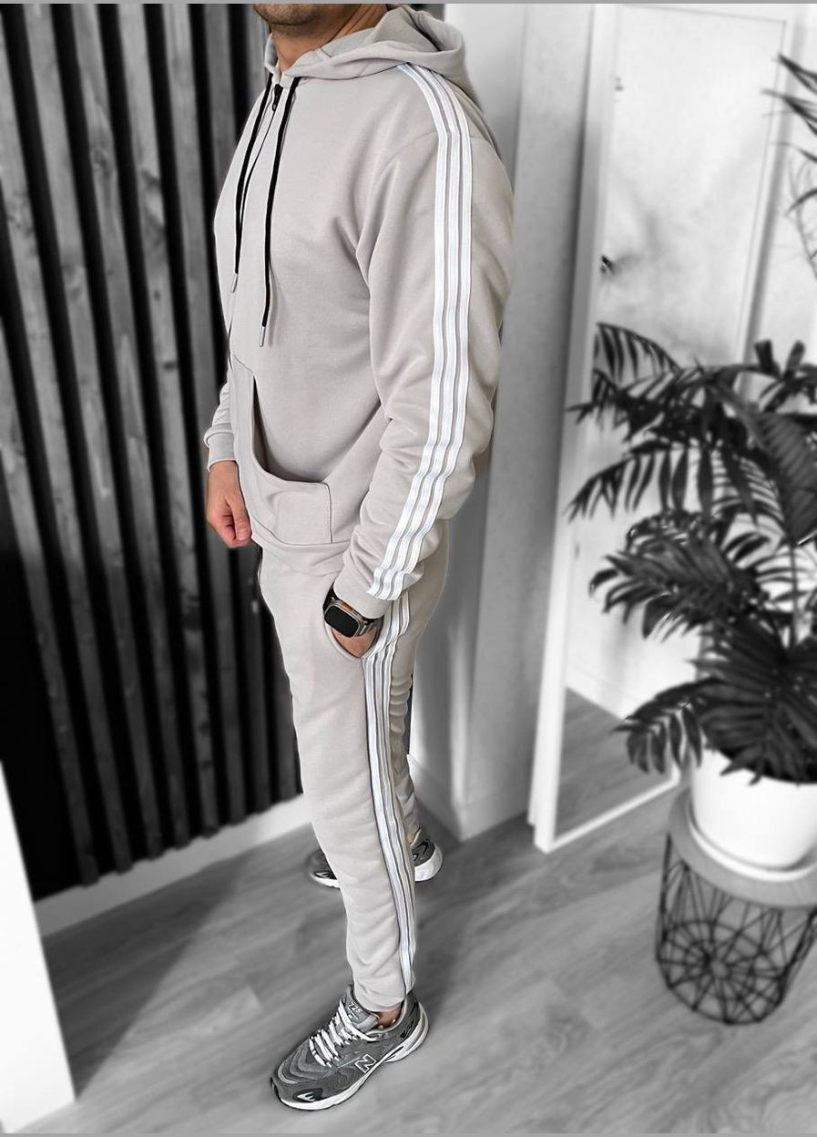 Сірий демісезонний костюм петля двунить виробництво туреччина преміум матеріал No Brand