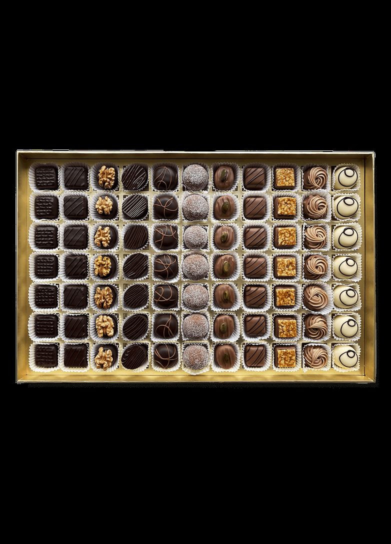 Набір шоколадних цукерок у оксамитовій подарунковій коробці Berlin (870 гр 77 штук) Sawade (292132778)