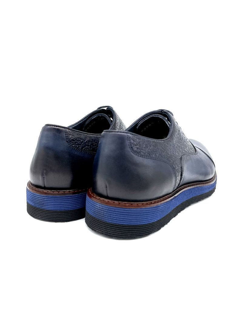 Туфлі броги чоловічі сині з натуральної шкіри. 41 (27,5 см) Luciano Bellini (369544192)