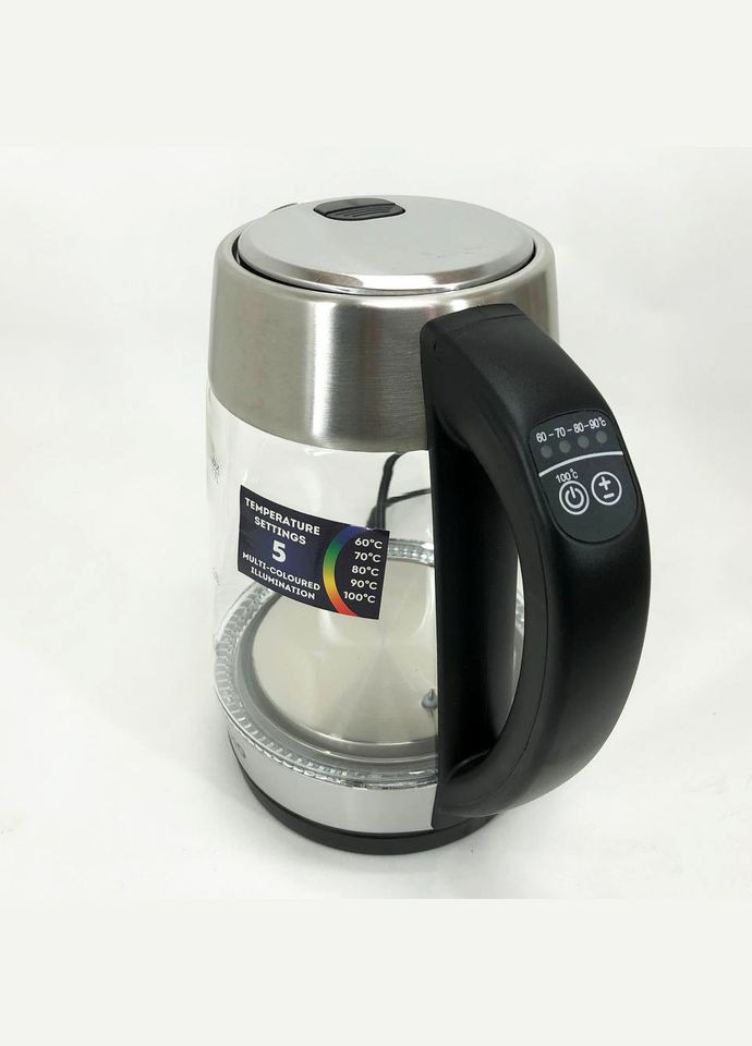 Электрочайник MG-499 2000 Вт 1.7 л, чайник прозрачный с подсветкой, электрочайник с подсветкой Magio (364664792)