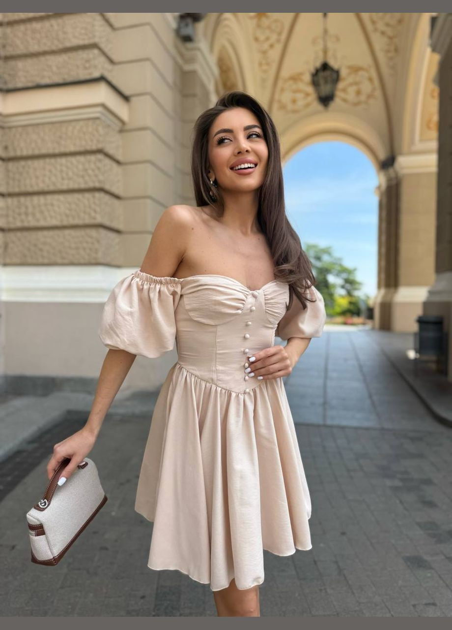 Бежева повсякденний, святковий, вечірня сукня Україна однотонна