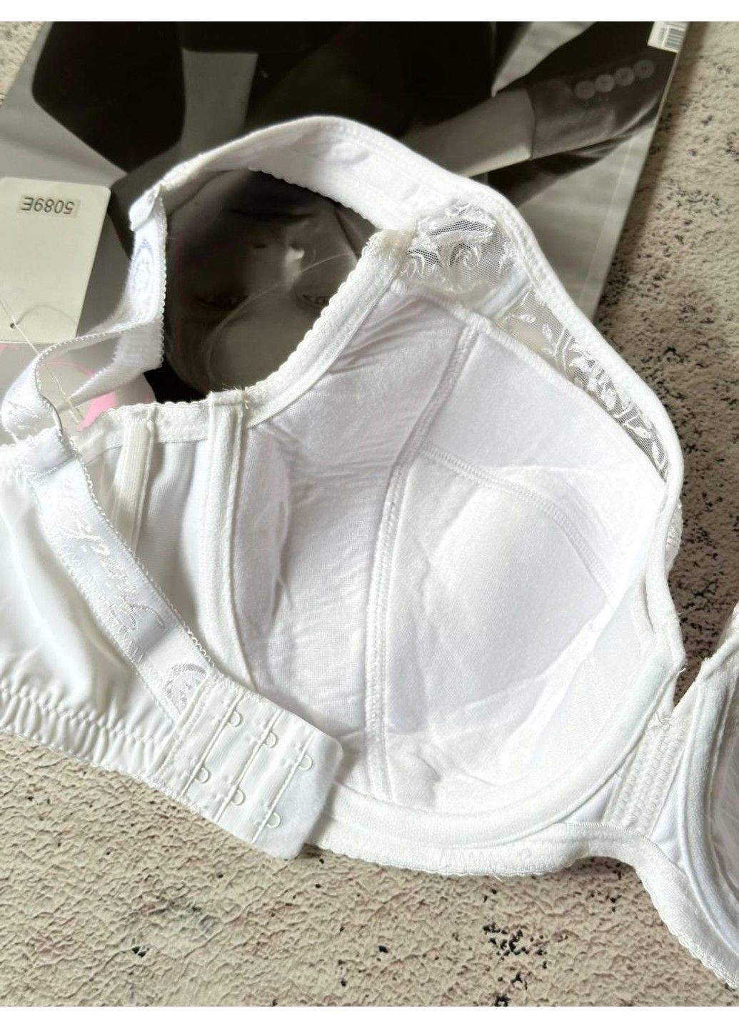 Белый бюстгальтер на чашку е, лифчик для груди 5 размера белый Finikin