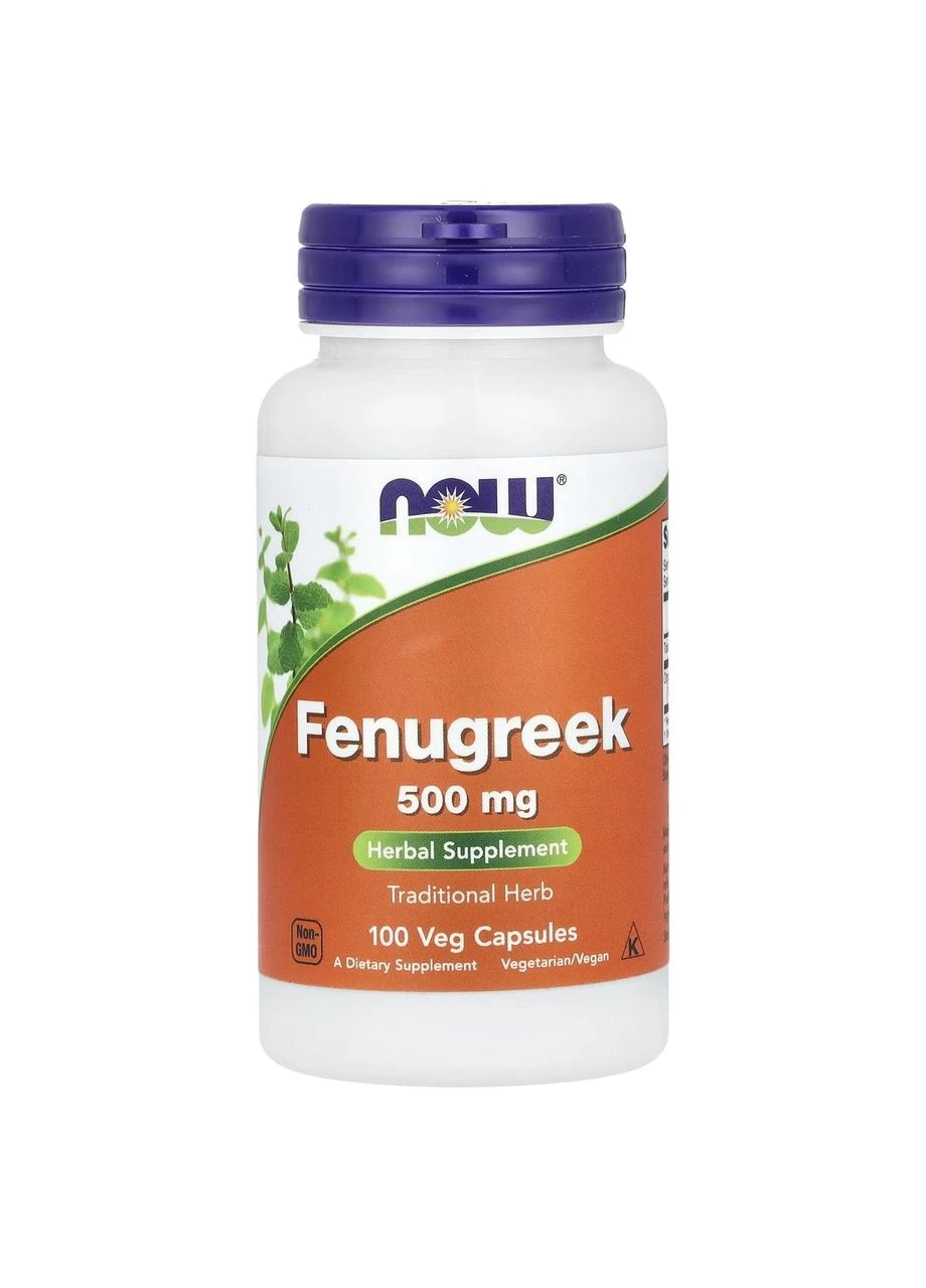 Пажитник, Fenugreek,, 500 мг, 100 вегетаріанських капсул Now Foods (362371097)