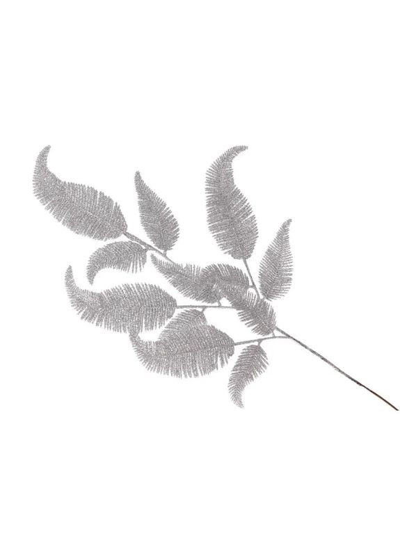 Штучна гілка Перо 73 см Штучний матеріал для флористики і декору Сріблястий No Brand (368647205)