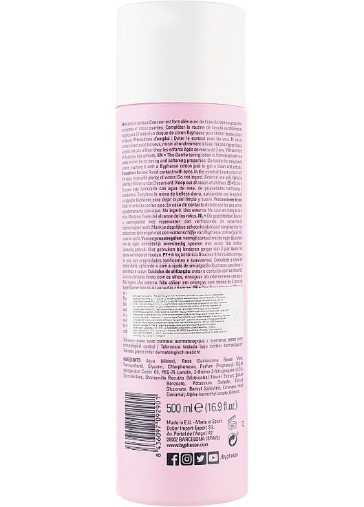 Лосьйон-тонік обличчя Gentle Toning Lotion With Rosewater All Skin Types 500ml (212753-7955) Byphasse (368615878)